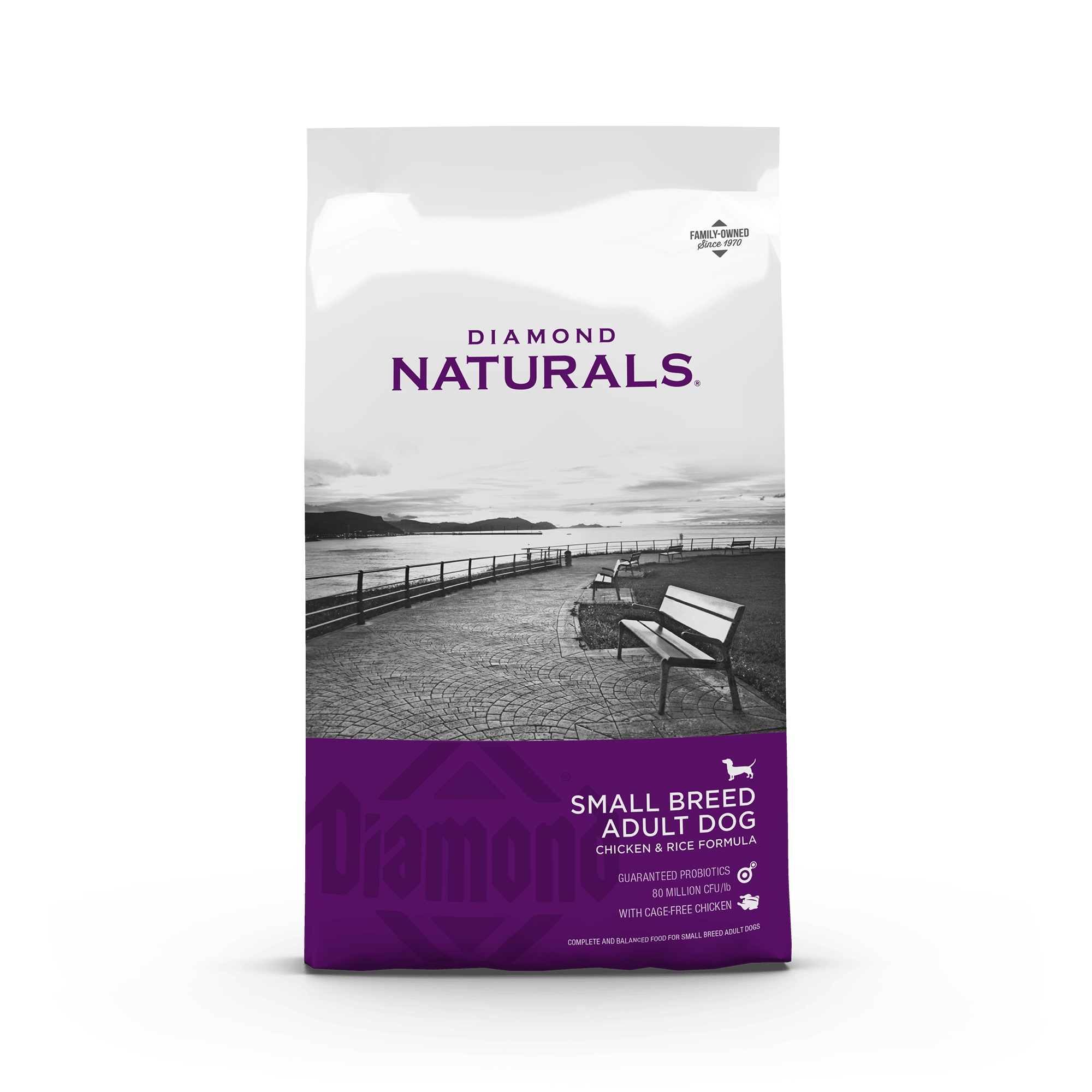Diamond Naturals Small Breed Adult Dog Chicken & Rice front of bag | Diamond Pet Foods